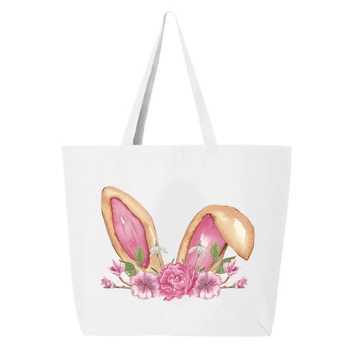 Bunny Rabbit Ears Cute Illustration Easter 25L Jumbo Tote