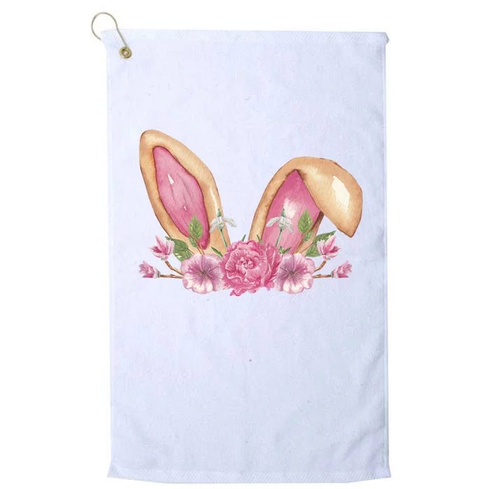 Bunny Rabbit Ears Cute Illustration Easter Platinum Collection Golf Towel