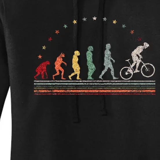 Bicycle Riding Evolution Retro Road Bike Hobby Cycling Women's Pullover Hoodie