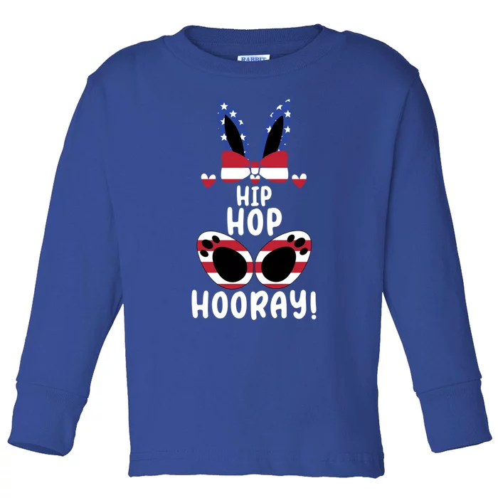 Bunny Rabbit Eggs Hunting Happy Easter Day Hip Hop Hooray Gift Toddler Long Sleeve Shirt