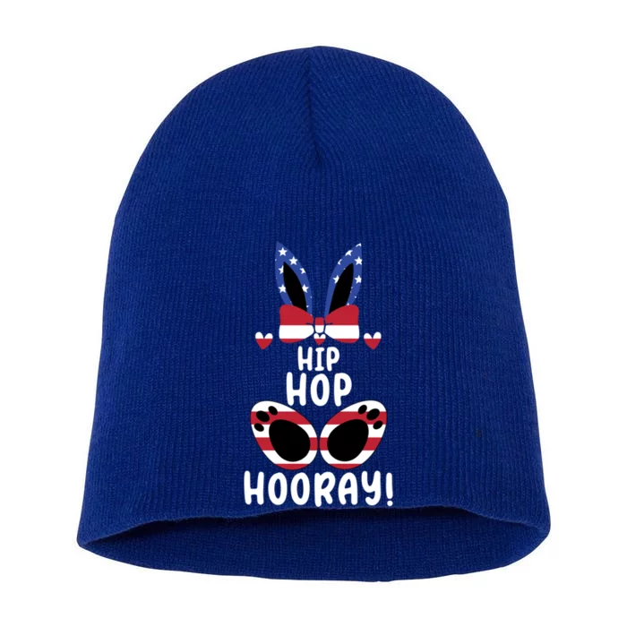 Bunny Rabbit Eggs Hunting Happy Easter Day Hip Hop Hooray Gift Short Acrylic Beanie