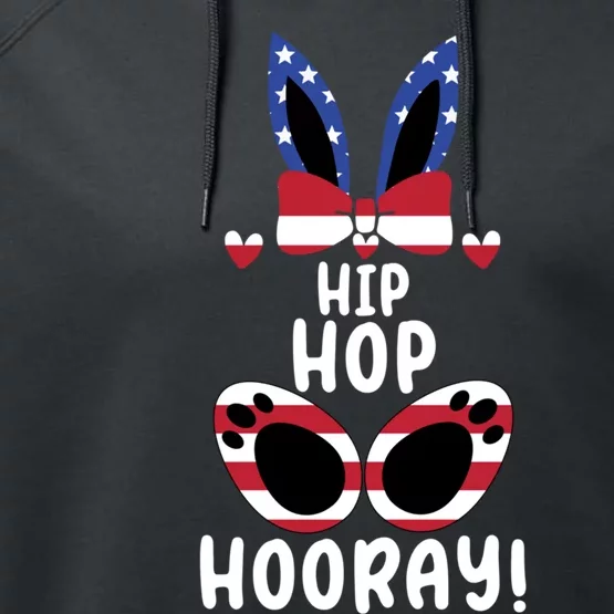 Bunny Rabbit Eggs Hunting Happy Easter Day Hip Hop Hooray Gift Performance Fleece Hoodie