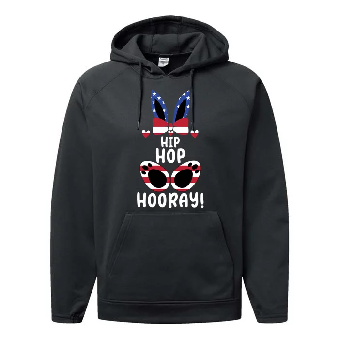 Bunny Rabbit Eggs Hunting Happy Easter Day Hip Hop Hooray Gift Performance Fleece Hoodie