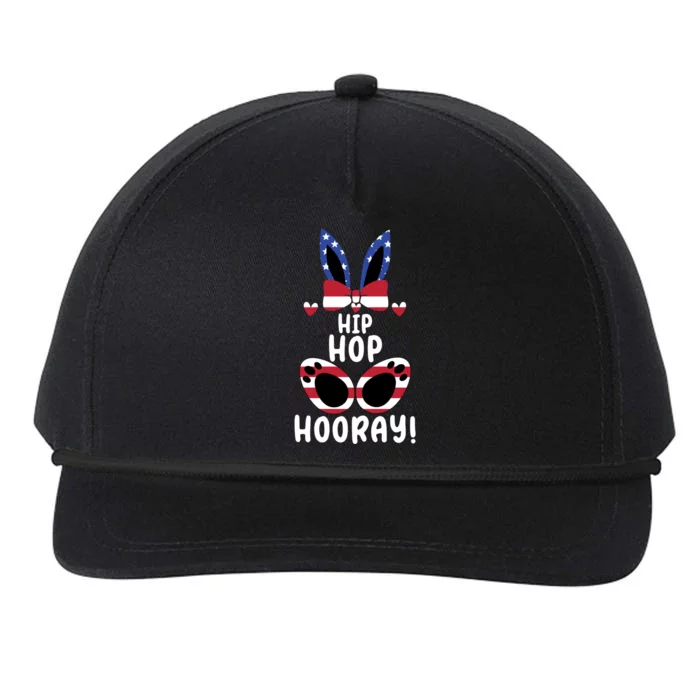 Bunny Rabbit Eggs Hunting Happy Easter Day Hip Hop Hooray Gift Snapback Five-Panel Rope Hat