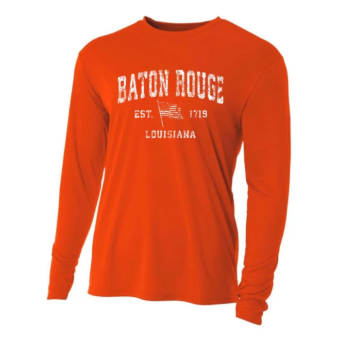 Baton Rouge Est 1719 Louisiana Cooling Performance Long Sleeve Crew