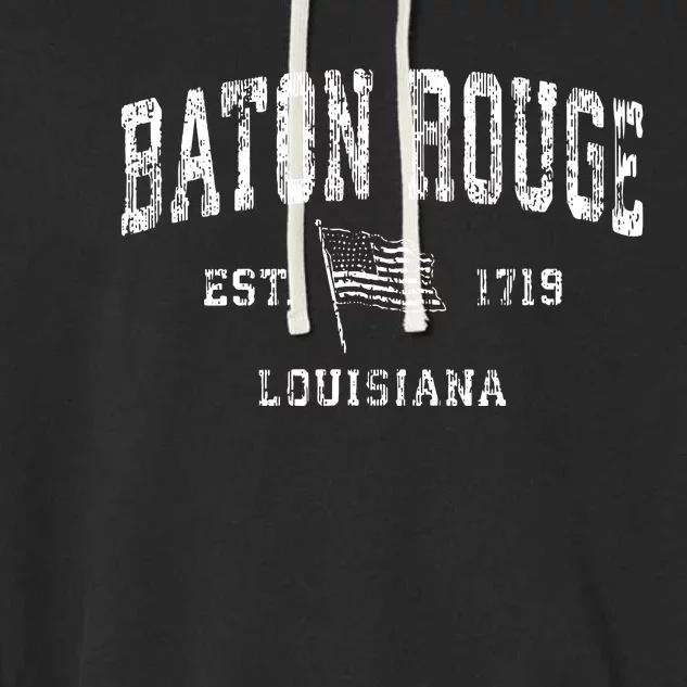 Baton Rouge Est 1719 Louisiana Garment-Dyed Fleece Hoodie