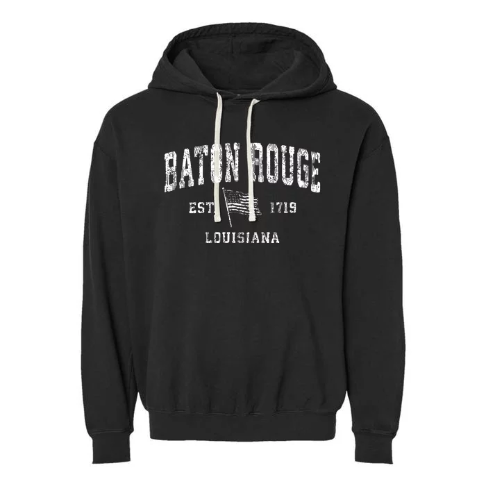 Baton Rouge Est 1719 Louisiana Garment-Dyed Fleece Hoodie