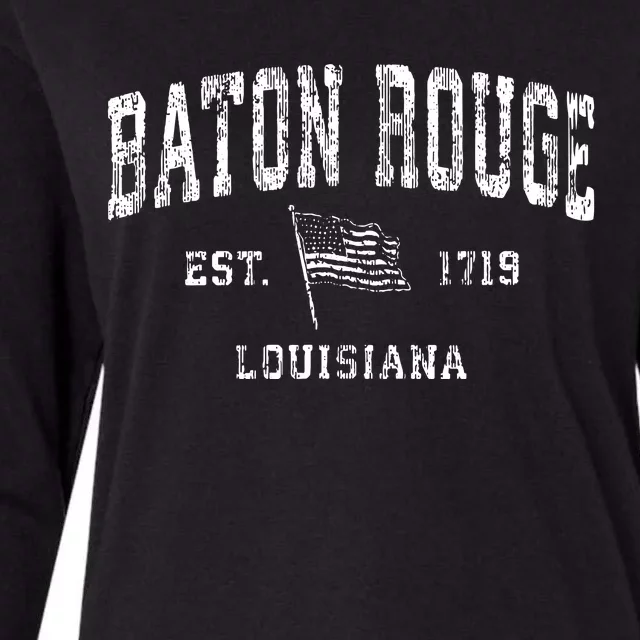 Baton Rouge Est 1719 Louisiana Womens Cotton Relaxed Long Sleeve T-Shirt