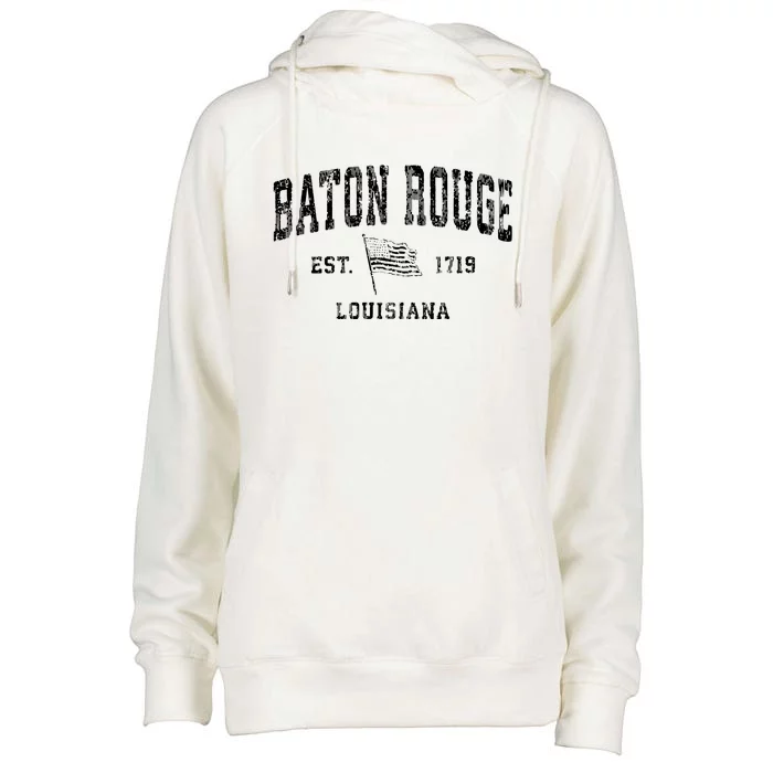 Baton Rouge Est 1719 Louisiana Womens Funnel Neck Pullover Hood