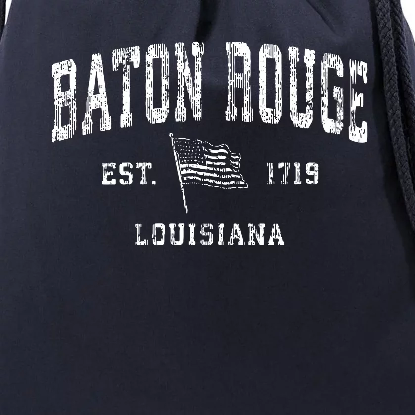 Baton Rouge Est 1719 Louisiana Drawstring Bag