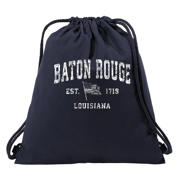 Baton Rouge Est 1719 Louisiana Drawstring Bag