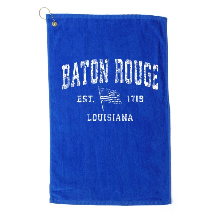 Baton Rouge Est 1719 Louisiana Platinum Collection Golf Towel