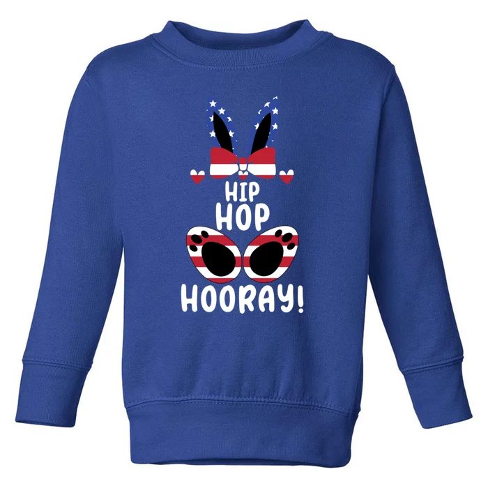 Bunny Rabbit Eggs Hunting Happy Easter Day Hip Hop Hooray Gift Toddler Sweatshirt