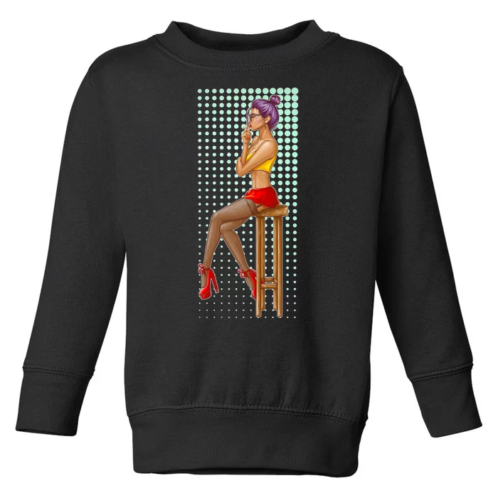 Break Girl Smoking Red Heels Toddler Sweatshirt