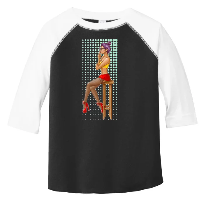 Break Girl Smoking Red Heels Toddler Fine Jersey T-Shirt