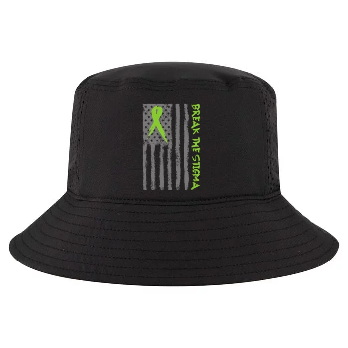 Break The Stigma Ribbon Flag Mental Heath Cool Comfort Performance Bucket Hat