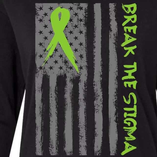 Break The Stigma Ribbon Flag Mental Heath Womens Cotton Relaxed Long Sleeve T-Shirt