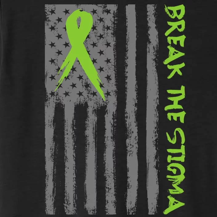 Break The Stigma Ribbon Flag Mental Heath ChromaSoft Performance T-Shirt