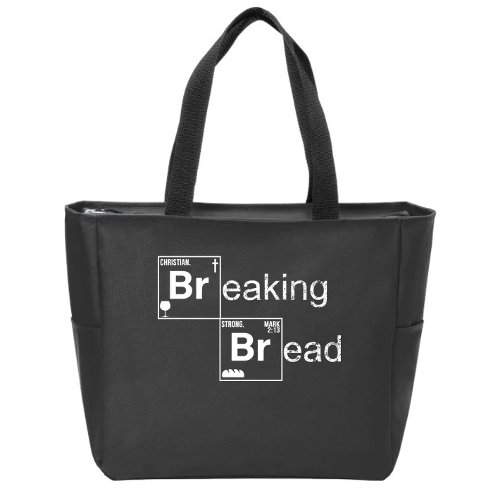 Breaking Bread Christian Faith Zip Tote Bag