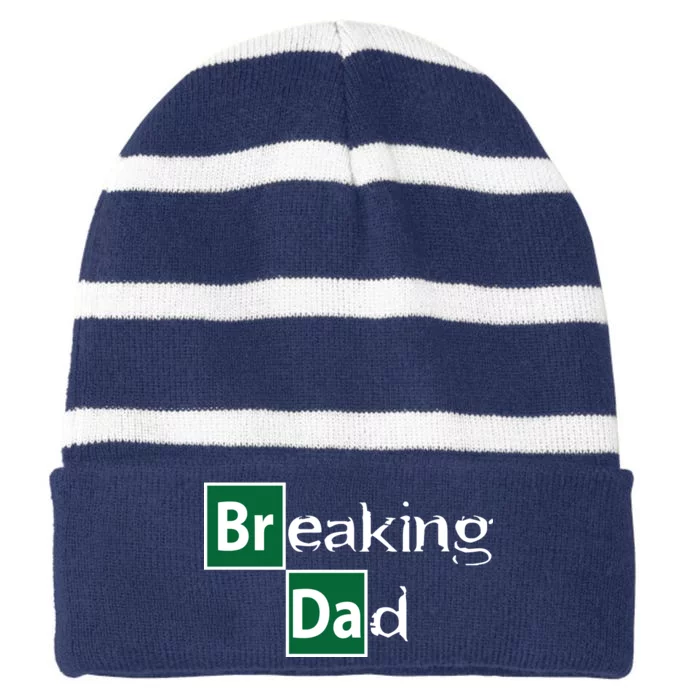 Breaking Dad Striped Beanie with Solid Band