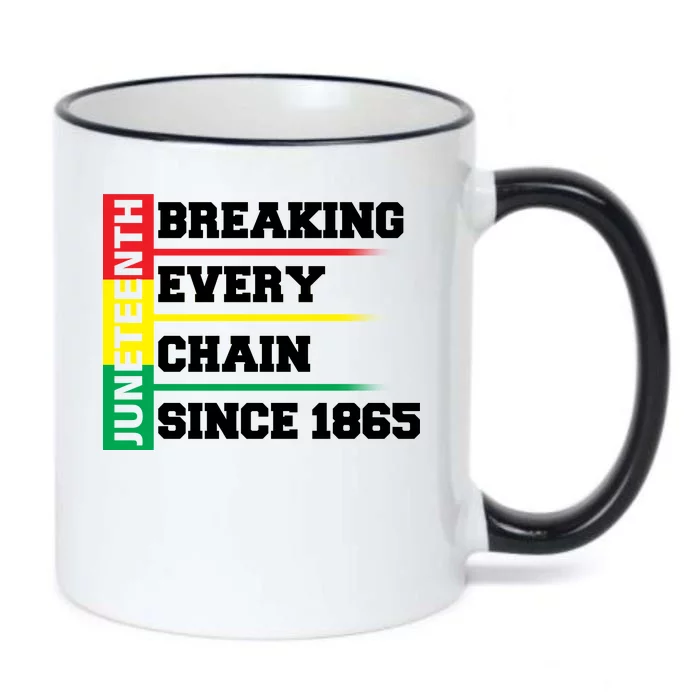 Breaking Every Chain Since 1865 Juneteenth Black Color Changing Mug