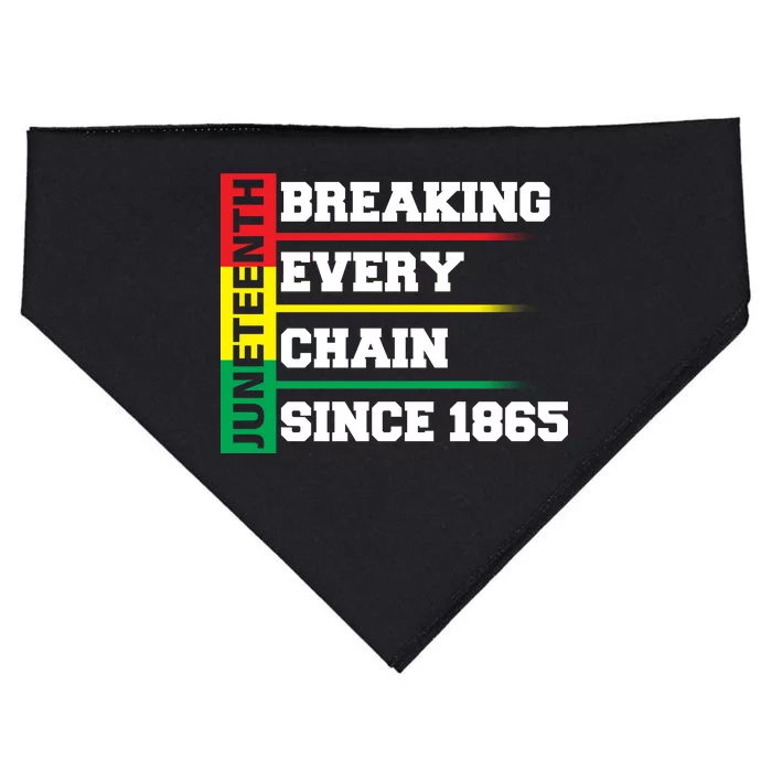 Breaking Every Chain Since 1865 Juneteenth USA-Made Doggie Bandana