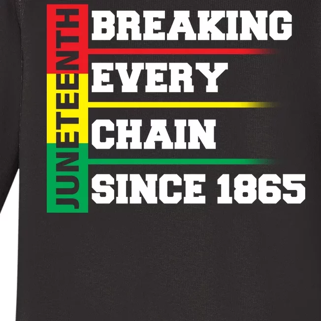 Breaking Every Chain Since 1865 Juneteenth Baby Long Sleeve Bodysuit