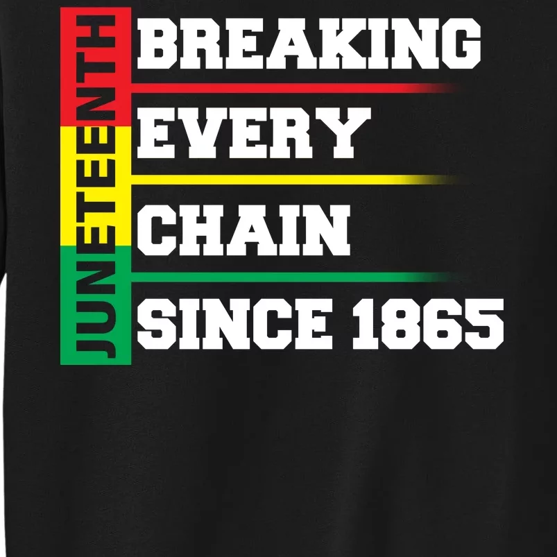 Breaking Every Chain Since 1865 Juneteenth Tall Sweatshirt