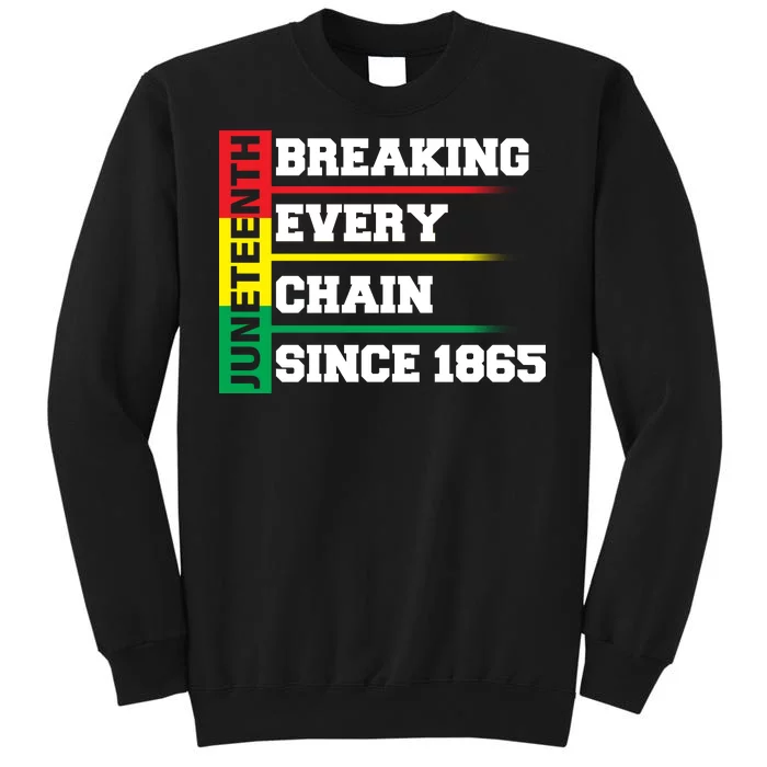 Breaking Every Chain Since 1865 Juneteenth Tall Sweatshirt