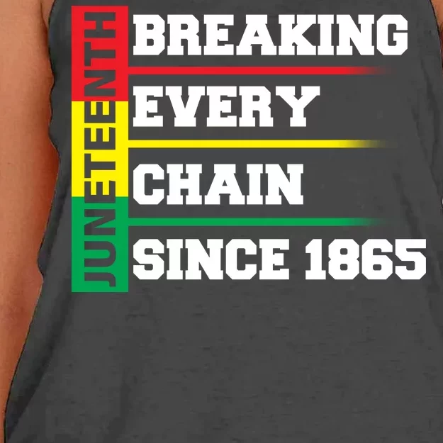 Breaking Every Chain Since 1865 Juneteenth Women's Knotted Racerback Tank