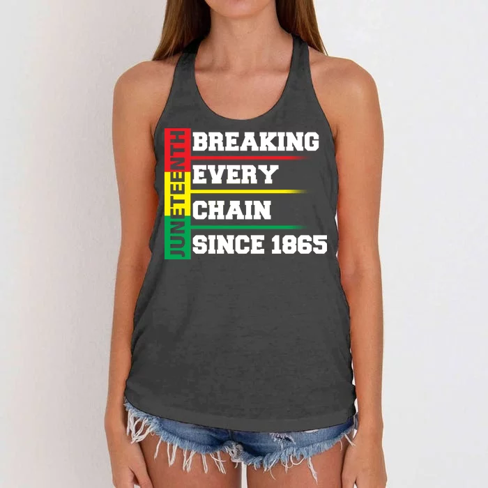 Breaking Every Chain Since 1865 Juneteenth Women's Knotted Racerback Tank