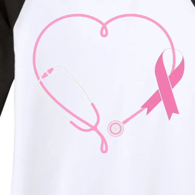 Breast Cancer Awareness Doctor Nurse Stethoscope Women's Tri-Blend 3/4-Sleeve Raglan Shirt