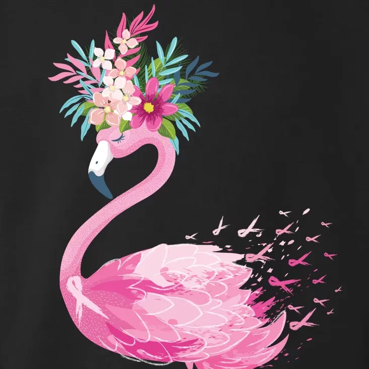 Breast Cancer Awareness Flamingo Floral Toddler Hoodie