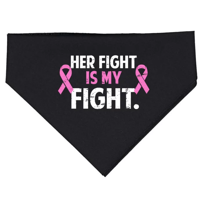 Breast Cancer Awareness Her Fight Is My Fight USA-Made Doggie Bandana