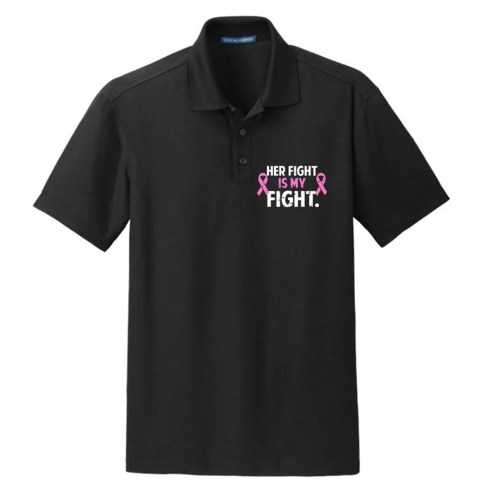 Breast Cancer Awareness Her Fight Is My Fight Dry Zone Grid Performance Polo