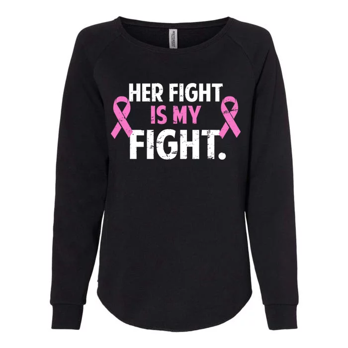 Breast Cancer Awareness Her Fight Is My Fight Womens California Wash Sweatshirt