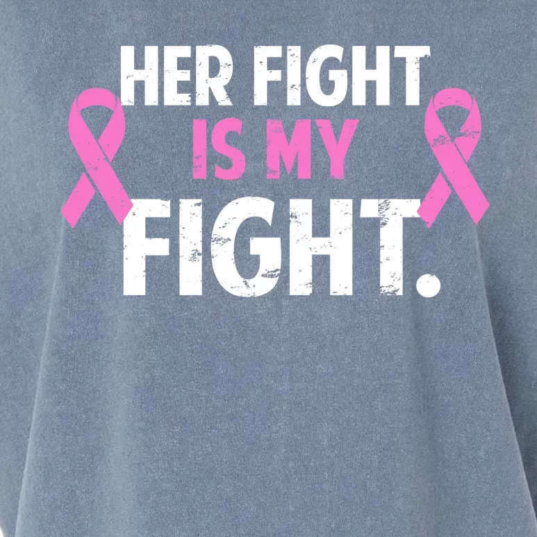 Breast Cancer Awareness Her Fight Is My Fight Garment-Dyed Women's Muscle Tee