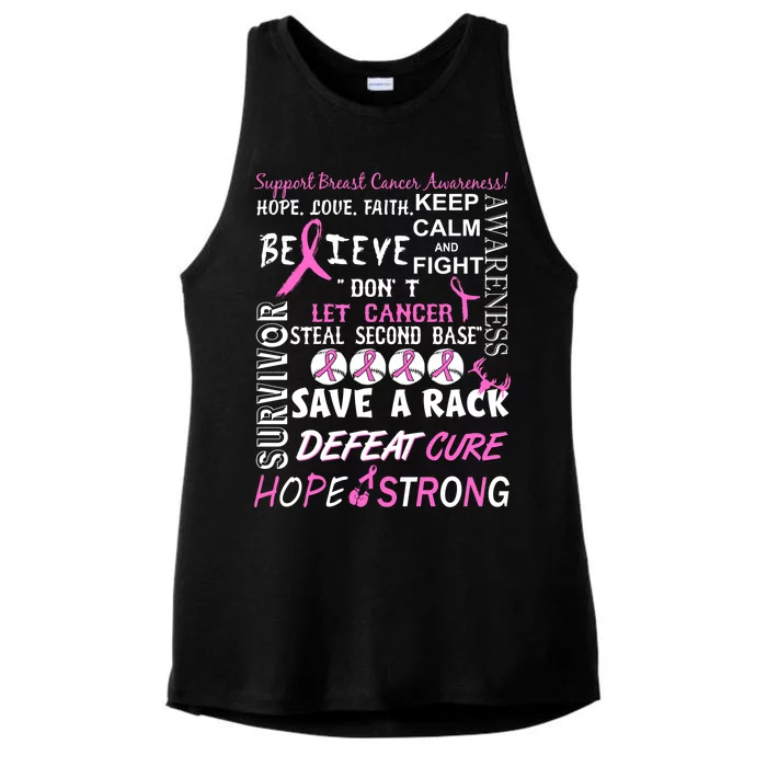 Breast Cancer Awareness Mash-Up Ladies Tri-Blend Wicking Tank