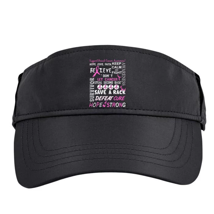 Breast Cancer Awareness Mash-Up Adult Drive Performance Visor