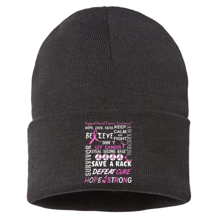 Breast Cancer Awareness Mash-Up Sustainable Knit Beanie