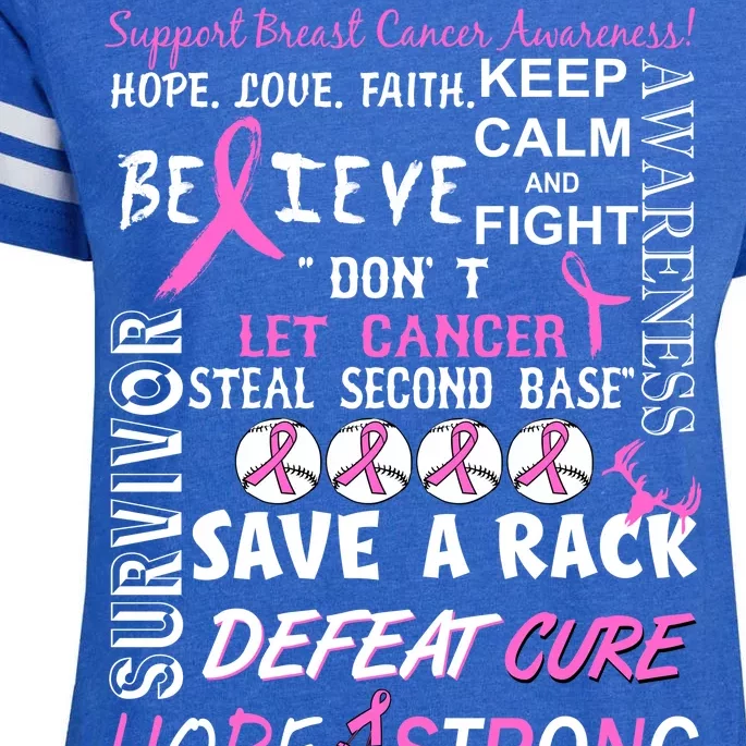 Breast Cancer Awareness Mash-Up Enza Ladies Jersey Football T-Shirt