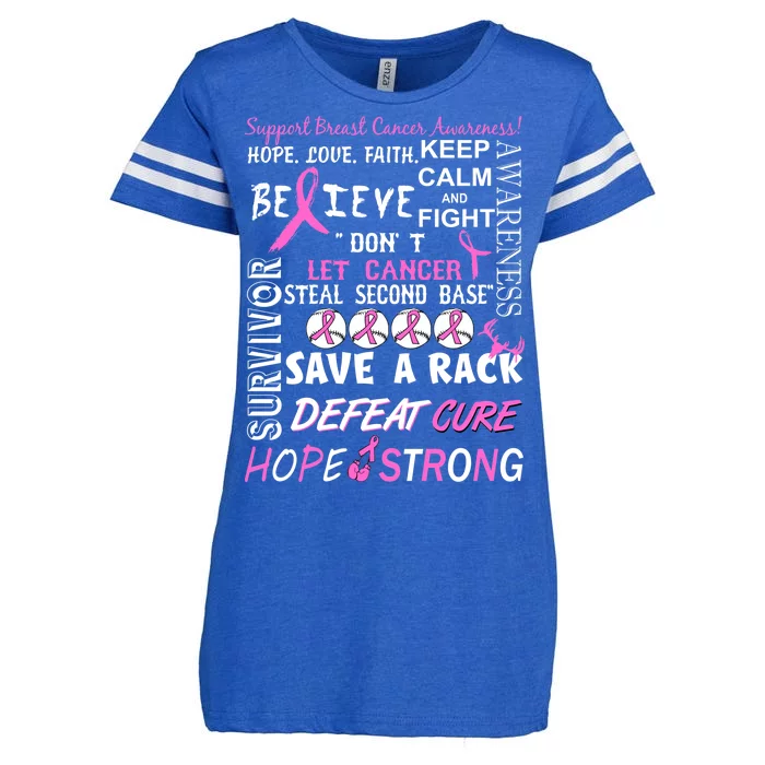 Breast Cancer Awareness Mash-Up Enza Ladies Jersey Football T-Shirt