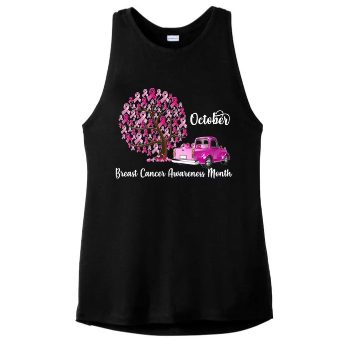 Breast Cancer Awareness Month October Roots Ladies Tri-Blend Wicking Tank