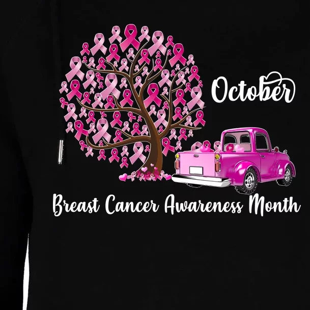 Breast Cancer Awareness Month October Roots Womens Funnel Neck Pullover Hood