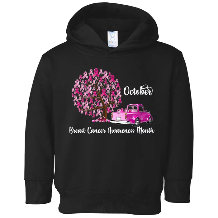 Breast Cancer Awareness Month October Roots Toddler Hoodie