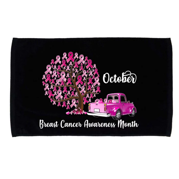 Breast Cancer Awareness Month October Roots Microfiber Hand Towel