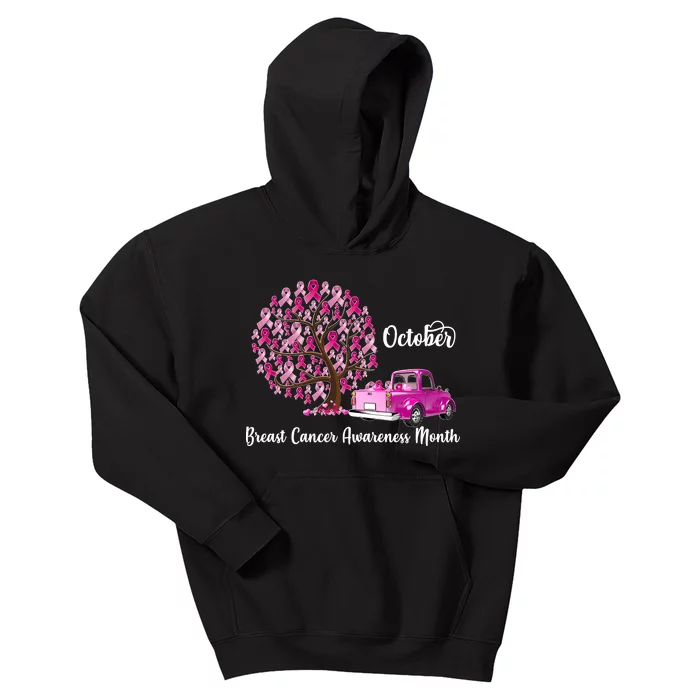 Breast Cancer Awareness Month October Roots Kids Hoodie