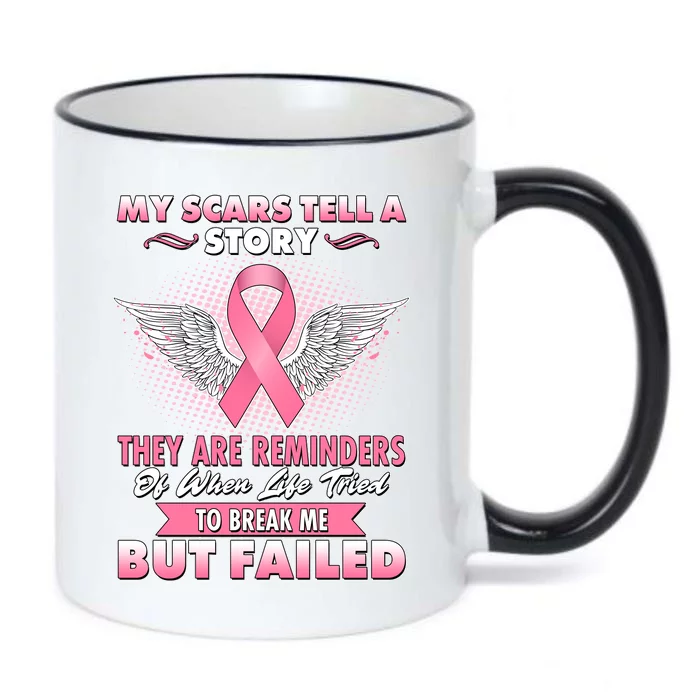 Breast Cancer Awareness My Scars Tell A Story Black Color Changing Mug