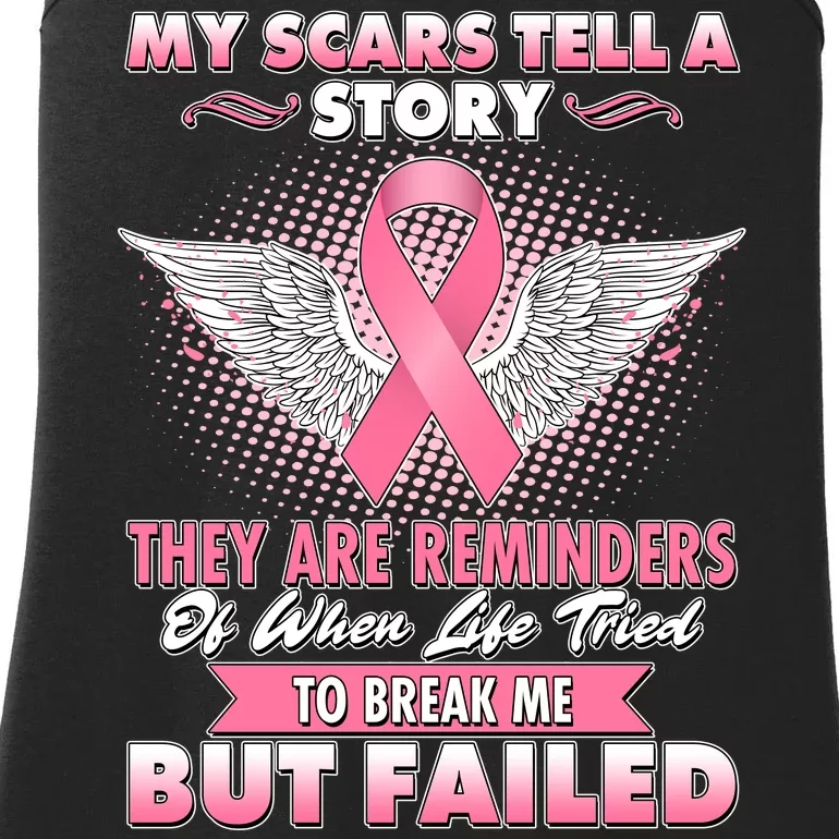 Breast Cancer Awareness My Scars Tell A Story Ladies Essential Tank