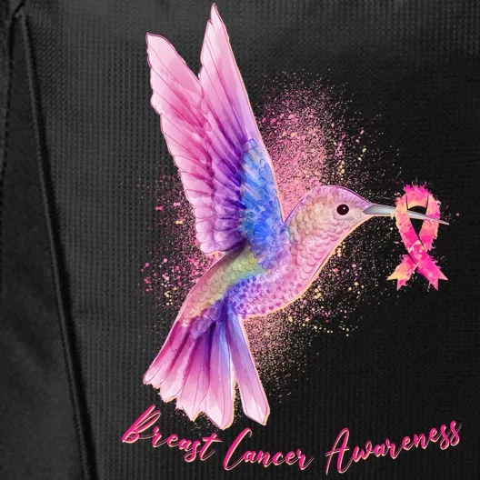 Breast Cancer Awareness Painted Hummingbird City Backpack